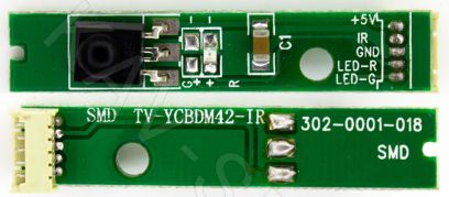 Купить в Барнауле:Плата ИК сенсор для ЖК телевизора Rolsen (TV YCBDM42-IR, 302-0001-018)