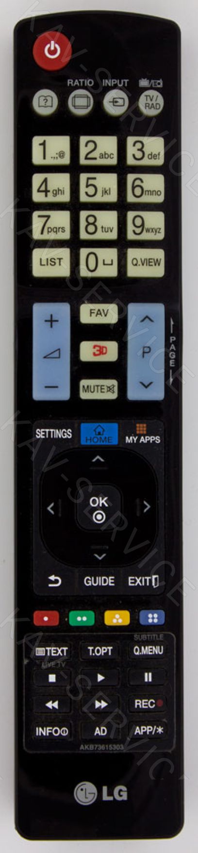 AKB73615303 - Пульт дистанционного управления ЖК телевизора LG
