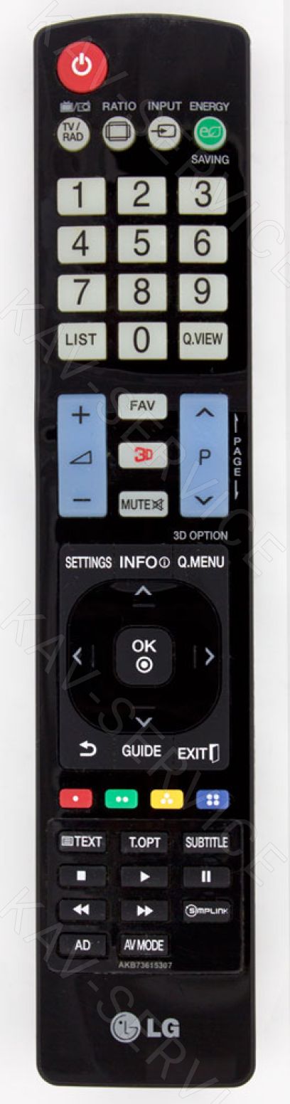 AKB73615307 - Пульт дистанционного управления ЖК телевизора LG