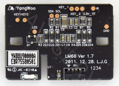 LM66 Ver 1.7, EBR75580501  - Плата ИК сенсор для ЖК телевизора LG