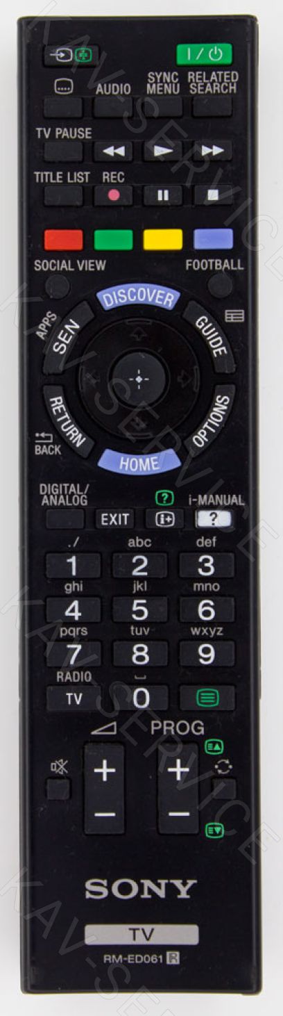 RM-ED061 - Пульт дистанционного управления ЖК телевизора Sony